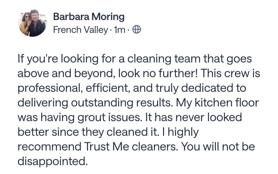 Trust me cleaners customer review 6